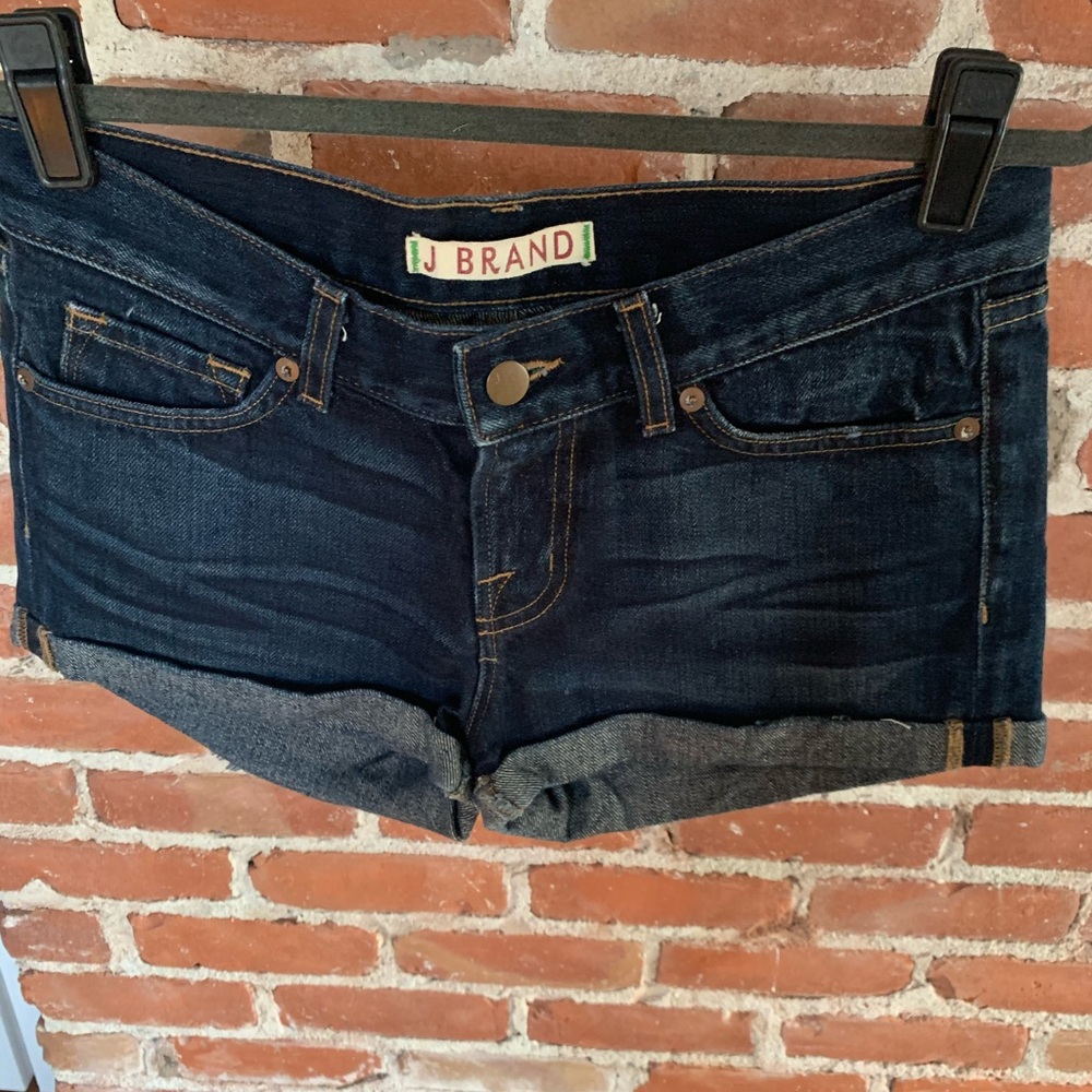J Brand rolled jean shorts 26 dark wash